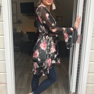 Sheer cardigan💕 the colors are beautiful!